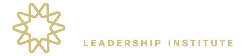 Frontera Leadership Institute logo with a gold interconnected star design and bold white and gold text